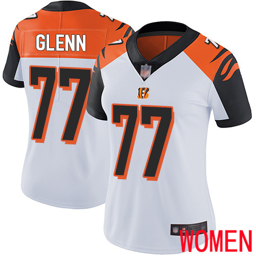 Cincinnati Bengals Limited White Women Cordy Glenn Road Jersey NFL Footballl 77 Vapor Untouchable